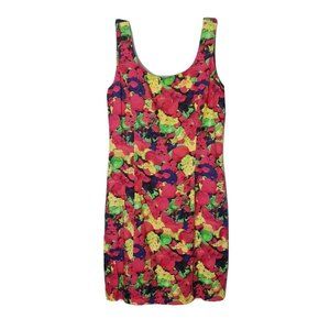 Elizabeth Wayman Floral Dress Women Size 6 Sleeveless Vintage